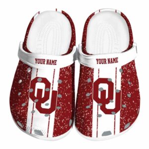 Customized Oklahoma Sooners Vertical Stripes Crocs Best selling