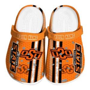 Customized Oklahoma State Cowboys Contrasting Stripes Crocs Best selling