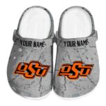 Customized Oklahoma State Cowboys Cracked Texture Crocs Best selling