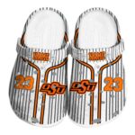 Customized Oklahoma State Cowboys Pinstripe Pattern Crocs Best selling