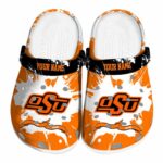 Customized Oklahoma State Cowboys Splatter Pattern Crocs Best selling