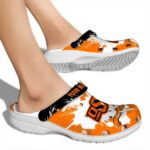 Customized Oklahoma State Cowboys Splatter Pattern Crocs Best selling