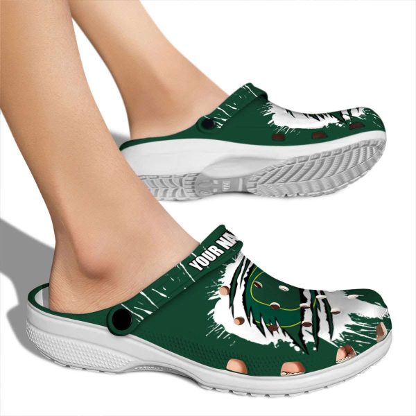 Customized Oregon Ducks Splash Motif Background Crocs High quality