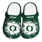 Customized Oregon Ducks Splatter Background Crocs Best selling