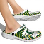 Customized Oregon Ducks Zigzag Paint Burst Crocs Best selling