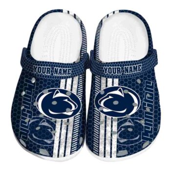 Customized Penn State Nittany Lions Contrasting Stripes Crocs Best selling