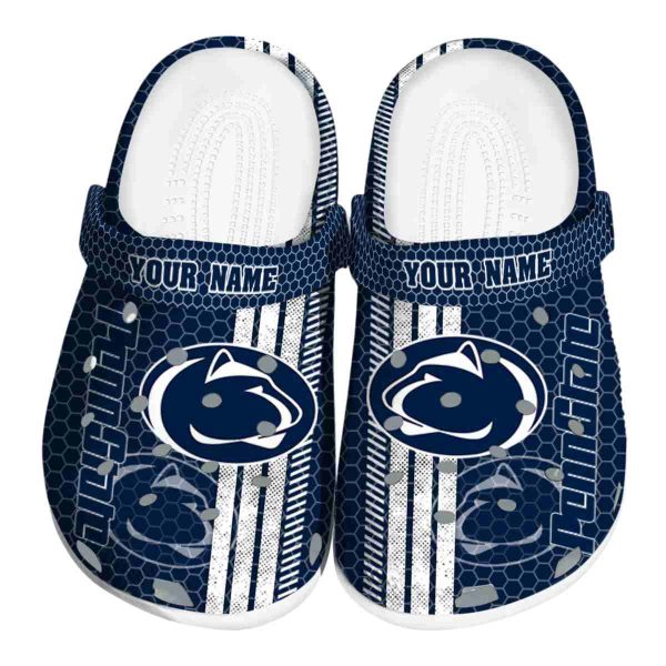 Customized Penn State Nittany Lions Contrasting Stripes Crocs Best selling