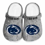 Customized Penn State Nittany Lions Cracked Texture Crocs Best selling