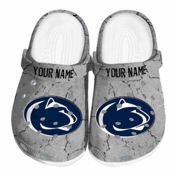 Customized Penn State Nittany Lions Cracked Texture Crocs Best selling