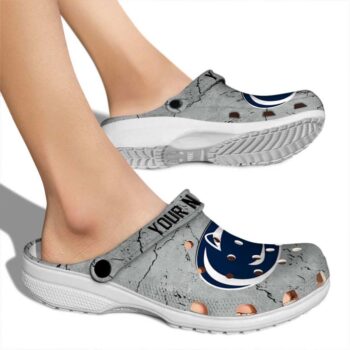 Customized Penn State Nittany Lions Cracked Texture Crocs High quality