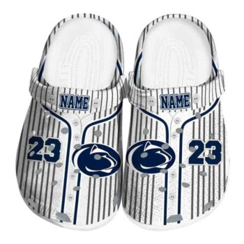 Customized Penn State Nittany Lions Pinstripe Pattern Crocs Best selling