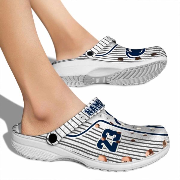 Customized Penn State Nittany Lions Pinstripe Pattern Crocs High quality