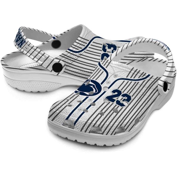 Customized Penn State Nittany Lions Pinstripe Pattern Crocs Latest Model