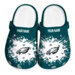 Customized Philadelphia Eagles Splatter Background Crocs Best selling