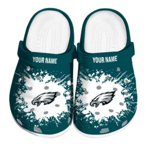 Customized Philadelphia Eagles Splatter Background Crocs Best selling