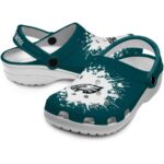 Customized Philadelphia Eagles Splatter Background Crocs Best selling