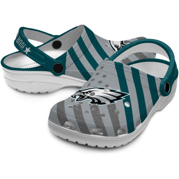 Customized Philadelphia Eagles Star Spangled Graphic Crocs Latest Model