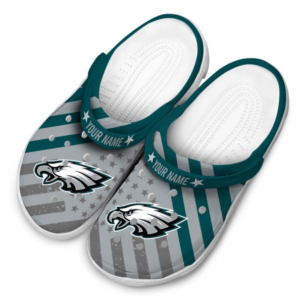 Customized Philadelphia Eagles Star Spangled Graphic Crocs Trendy