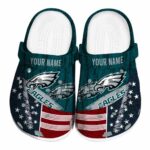 Customized Philadelphia Eagles Star Spangled Side Pattern Crocs Best selling