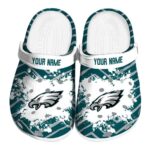 Customized Philadelphia Eagles Zigzag Paint Burst Crocs Best selling