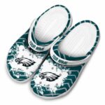 Customized Philadelphia Eagles Zigzag Paint Burst Crocs Best selling