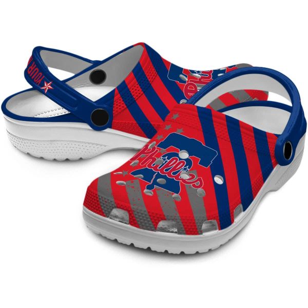 Customized Philadelphia Phillies Star Spangled Graphic Crocs Latest Model