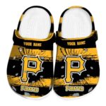 Customized Pittsburgh Pirates Paint Splatter Graphics Crocs Best selling