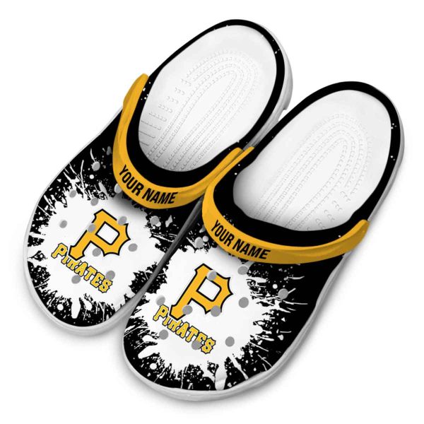Customized Pittsburgh Pirates Splash Art Crocs Trendy
