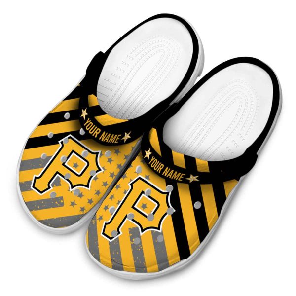 Customized Pittsburgh Pirates Star Spangled Graphic Crocs Trendy