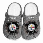Customized Pittsburgh Steelers Cracked Ground Texture Crocs Best selling