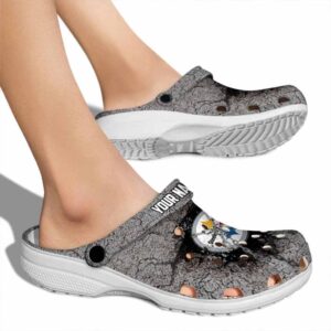 Customized Pittsburgh Steelers Cracked Ground Texture Crocs High quality