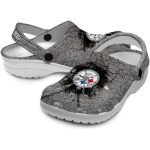 Customized Pittsburgh Steelers Cracked Ground Texture Crocs Best selling