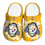 Customized Pittsburgh Steelers Gripping Hand Crocs Best selling