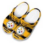 Customized Pittsburgh Steelers Paint Splatter Graphics Crocs Best selling