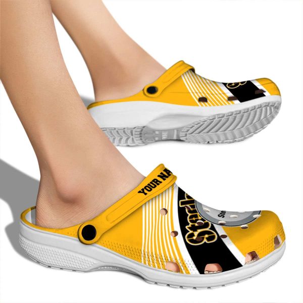 Customized Pittsburgh Steelers Vibrant Dual Tone Crocs High quality