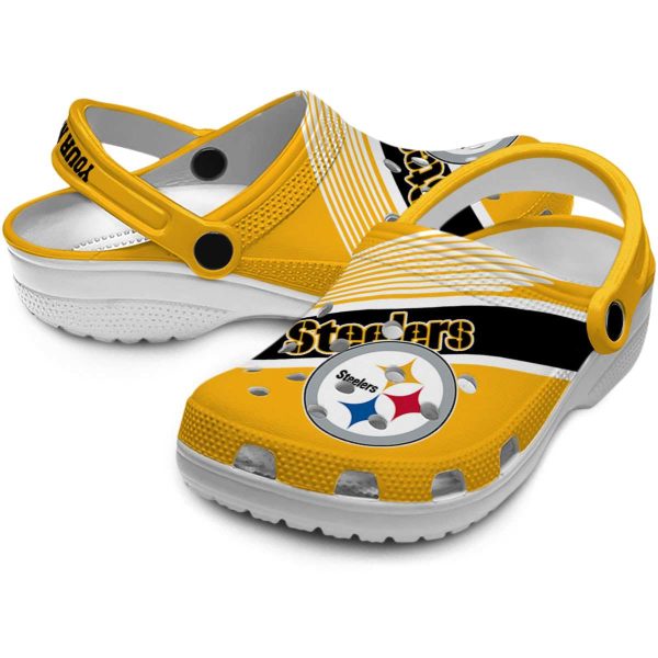 Customized Pittsburgh Steelers Vibrant Dual Tone Crocs Latest Model