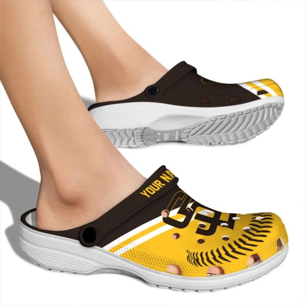 Customized San Diego Padres Baseball Motif Crocs High quality