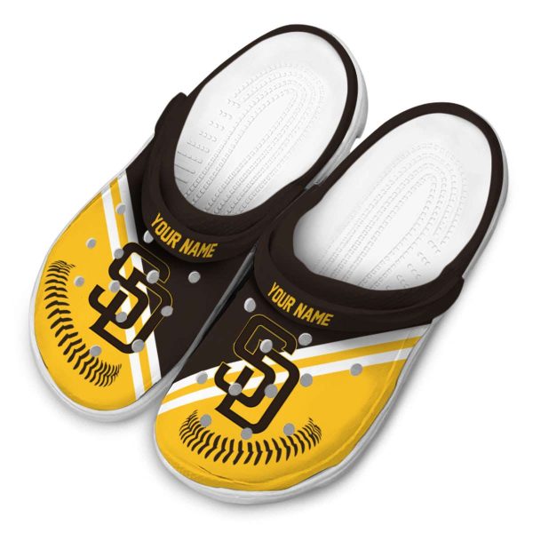Customized San Diego Padres Baseball Motif Crocs Trendy