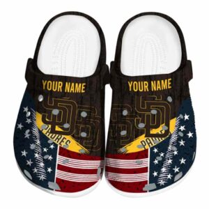 Customized San Diego Padres Star Spangled Side Pattern Crocs Best selling