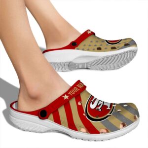 Customized San Francisco 49ers Star Spangled Graphic Crocs High quality