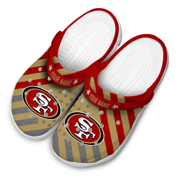 Customized San Francisco 49ers Star Spangled Graphic Crocs Trendy