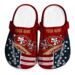 Customized San Francisco 49ers Star Spangled Side Pattern Crocs Best selling