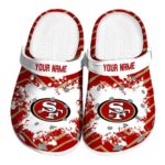 Customized San Francisco 49ers Zigzag Paint Burst Crocs Best selling