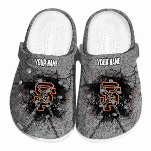 Customized San Francisco Giants Cracked Ground Texture Crocs Best selling