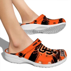 Customized San Francisco Giants Paint Splatter Graphics Crocs High quality