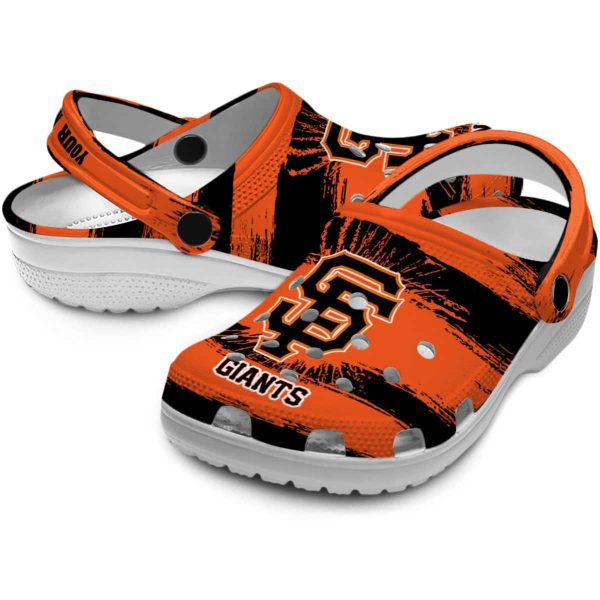 Customized San Francisco Giants Paint Splatter Graphics Crocs Latest Model