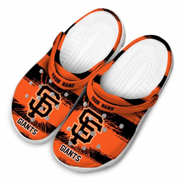 Customized San Francisco Giants Paint Splatter Graphics Crocs Trendy