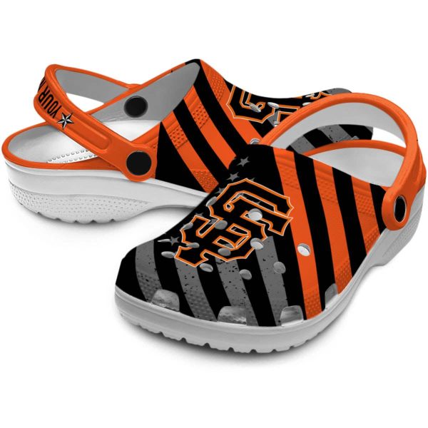Customized San Francisco Giants Star Spangled Graphic Crocs Latest Model