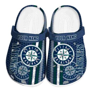 Customized Seattle Mariners Contrasting Stripes Crocs Best selling