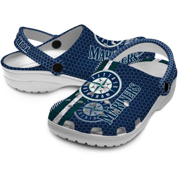Customized Seattle Mariners Contrasting Stripes Crocs Latest Model